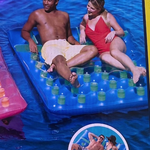 NEW! H2O Go! Double Drifter Lounges Pool Float- pink - Picture 4 of 4